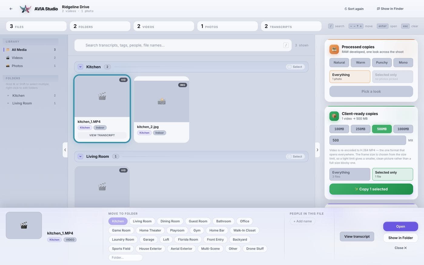 Move and add folders