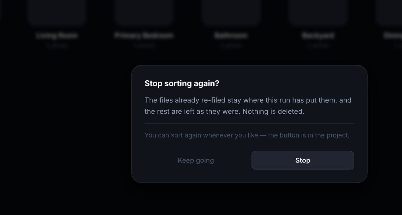 Stop sorting again?